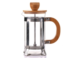 Cafeteira Francesa Tipo Prensa, 350ml (12oz), Ideal Para 1 A 2 Xícaras, Feita Em Vidro Borossilicato Com Cabo De Bambu.