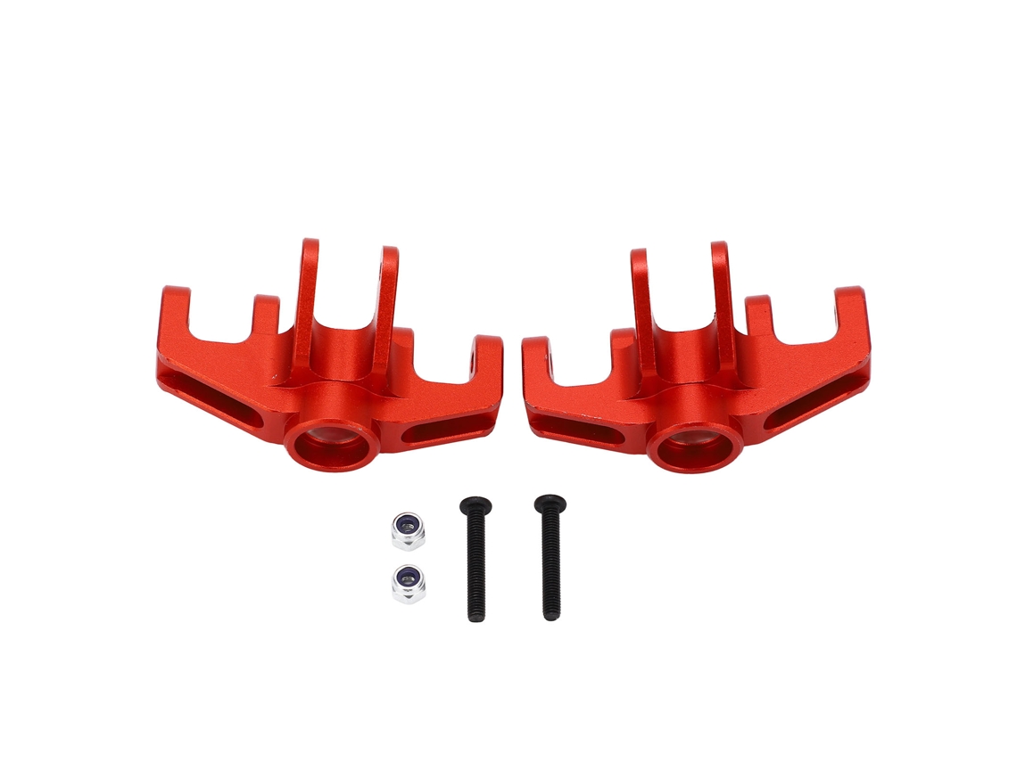 Mali copo de Direção para Carro Rc Losi Baja Rey 1/10 Hammer Rey U4, 2pcs, Alumínio, Vermelho, Substituição