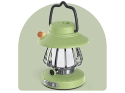 Lanterna de Camping Recarregável, Estilo Retrô, para Uso Externo, Verde AQUAFORGE