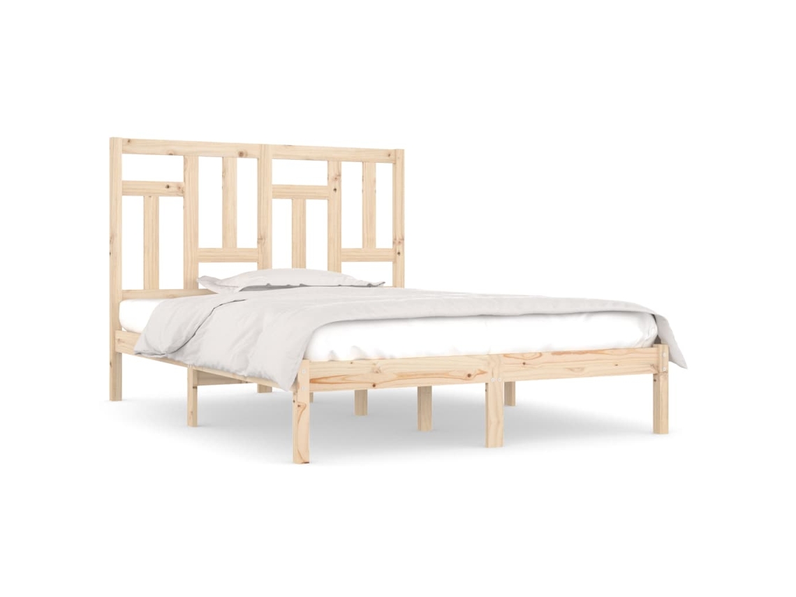 Cama Sem Colchão 140x200 Cm Madeira de Pinho Maciça MAISON EXCLUSIVE