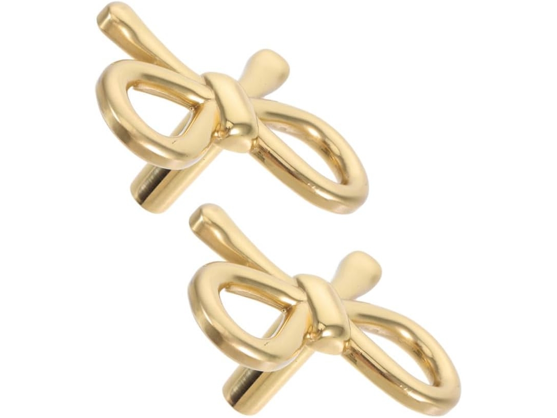 Puxadores De Gaveta Vintage Em Latão Dourado Com Design Laço, Ferragens Para Móveis, Fácil Instalação E Estilo Criativo