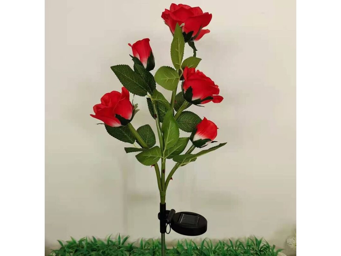 Luzes Solares em forma de rosa, decoração exterior AQUAFORGE