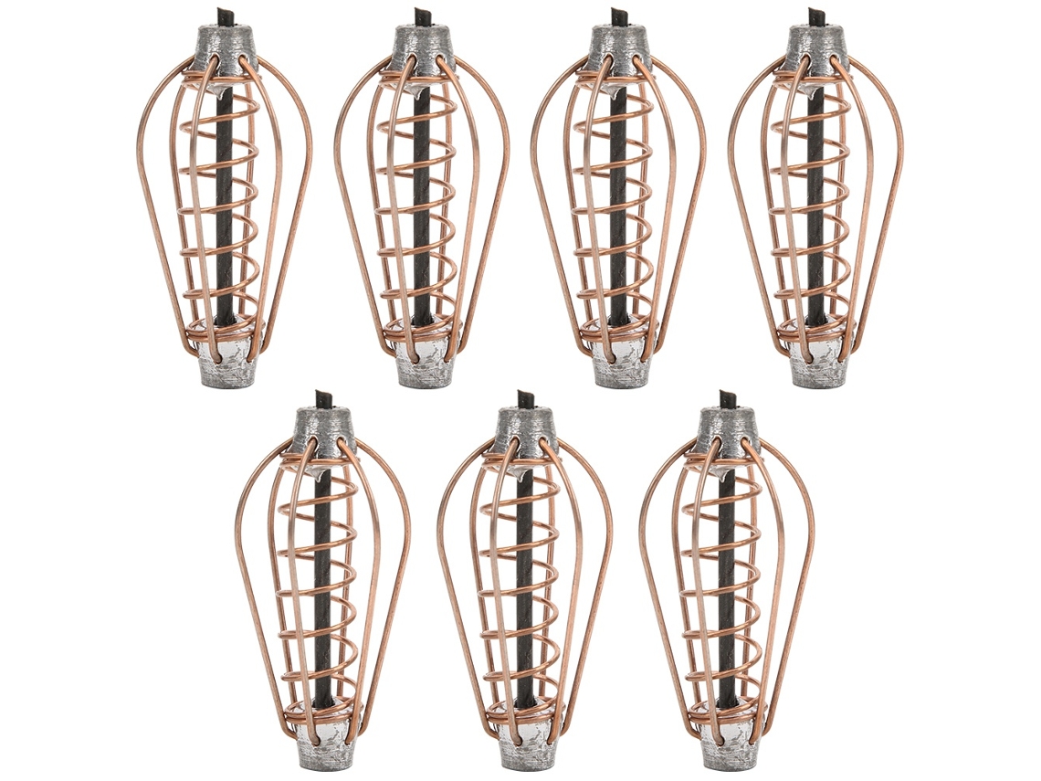 Atrator de Pesca Portátil Metal 20g 7pcs Cobre