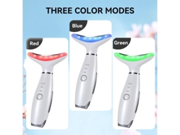 Massajador Facial De Pescoço Massajador Facial Para Duplo Queixo 3 Modos Ferramenta De Escultura Facial Com Vibração Branco Bestvite