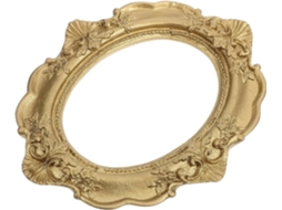 Moldura Gesso Ornamentada Relevo Porta Retratos Elegante Retrô Escritório Quarto Acabamento Artesanal Único GOKOCO