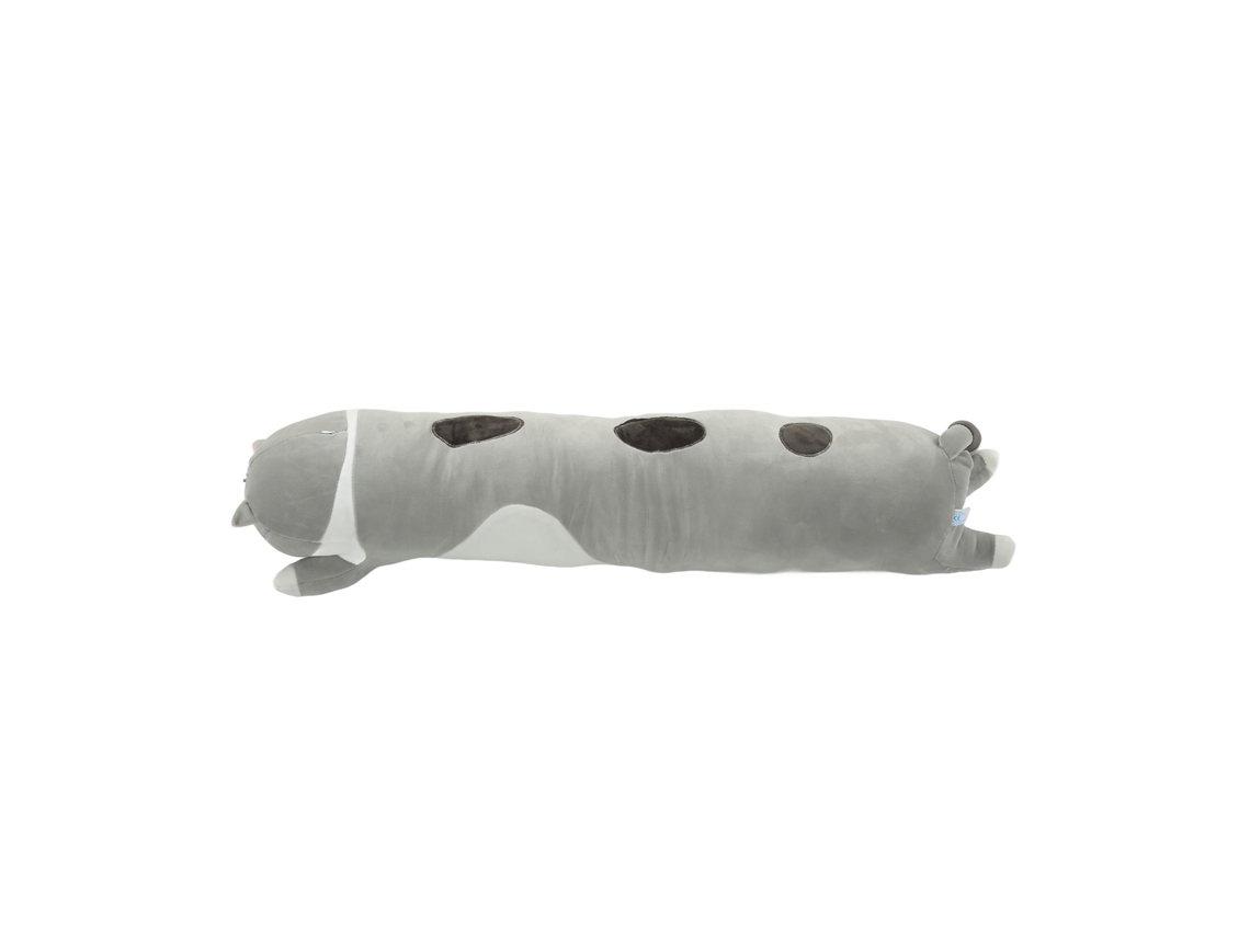 Primerox almofada Corporal Longa de Pelúcia Gato Macia 90cm/35.43in Cinza Presente para Dormir