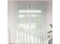 Vidaxl Cortinas De Voile Com Laços 2 Pcs Cinzento-claro 140x260 Cm