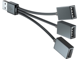 Hub Usb 2.0 Tipo Y Com 1 Conector Macho E 3 Fêmeas Para Consoles De