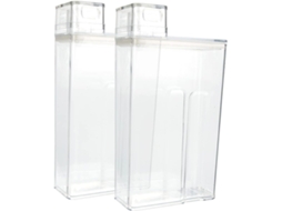 Kit De 2 Baldes Para Loção E Detergente Líquido, Plástico Transparente, Design Criativo, Fácil De Usar E Armazenar Para
