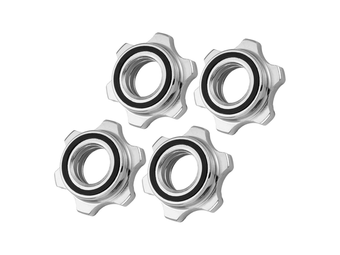 Conjunto De 4 Porcas Antiderrapantes Para Presilhas Barra Halteres