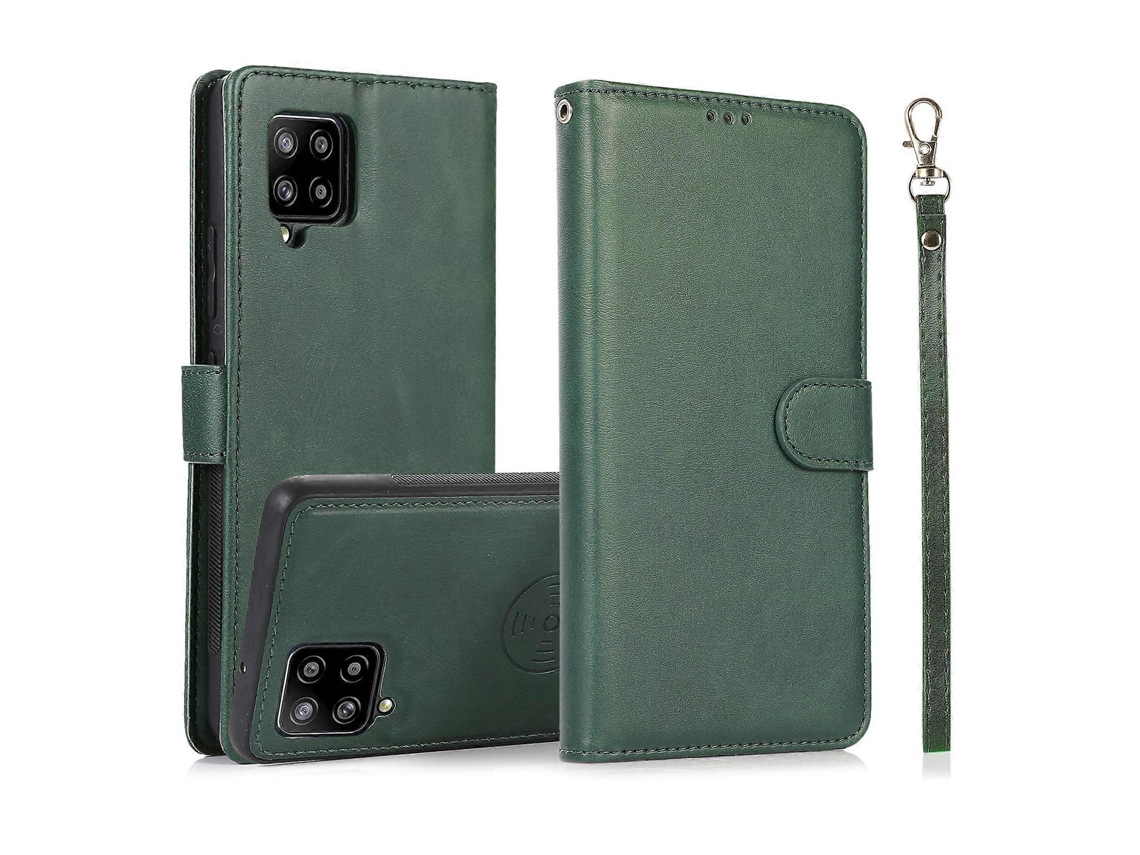 Capa De Couro Com Textura De Bezerro Para Samsung Galaxy A42 5g