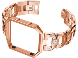 Pulseira De Relógio Em Aço Inoxidável Com Strass Formato D,