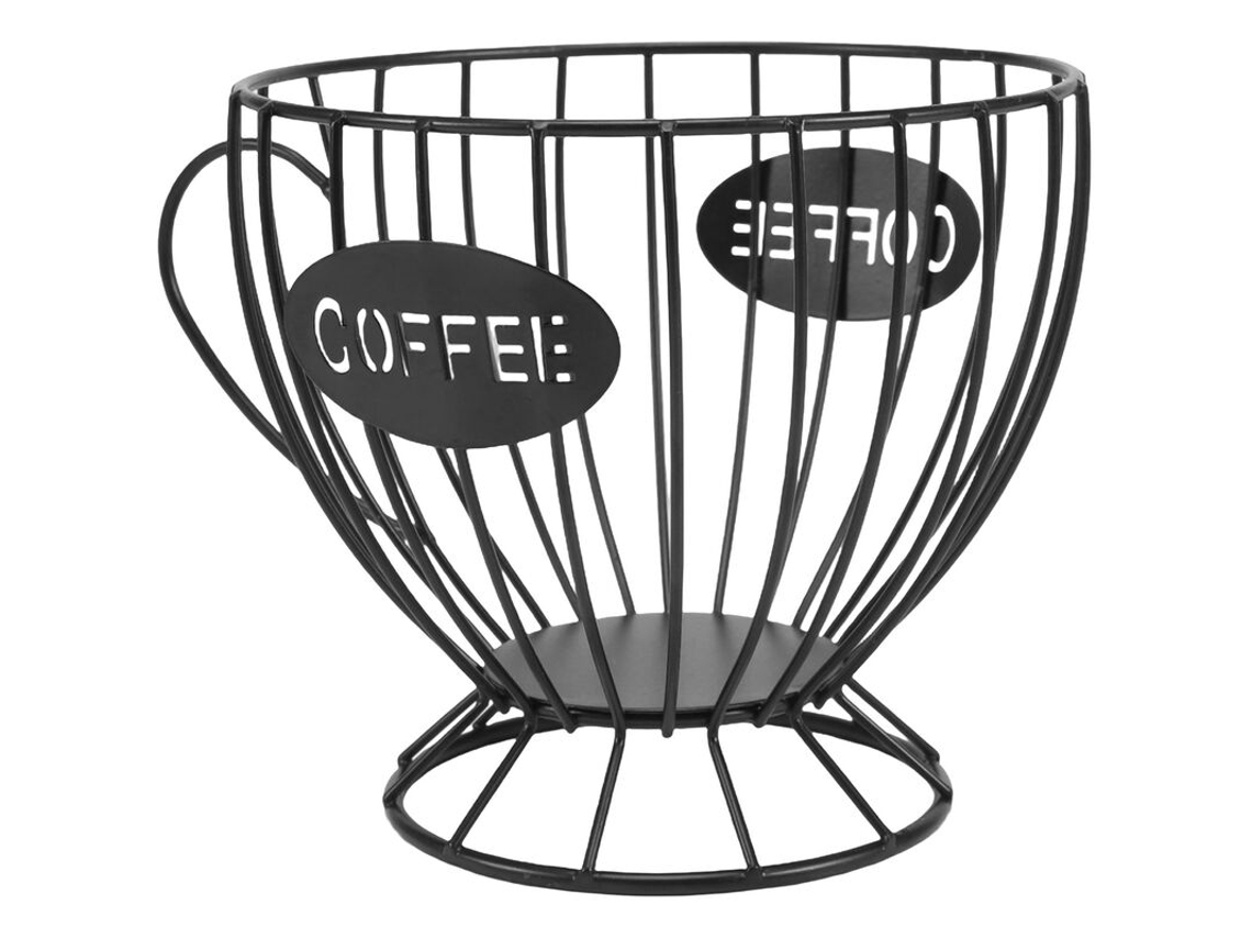 Cesto Para Cápsulas De Café, Xícaras Organizador Sachês Acessórios (preto) Para Máquina De Café Com Design Reutilizável E Fácil Limpeza