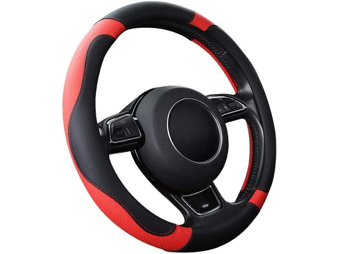 Capa de Volante Universal em Couro Microfibra 37 38 Cm (vermelha)