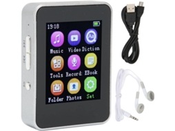 Reprodutor portátil de MP3/MP4 com tela de 1 polegada e rádio FM, tela grande de 7,1 x 8 polegadas com função de reprodutor de mídia digital.