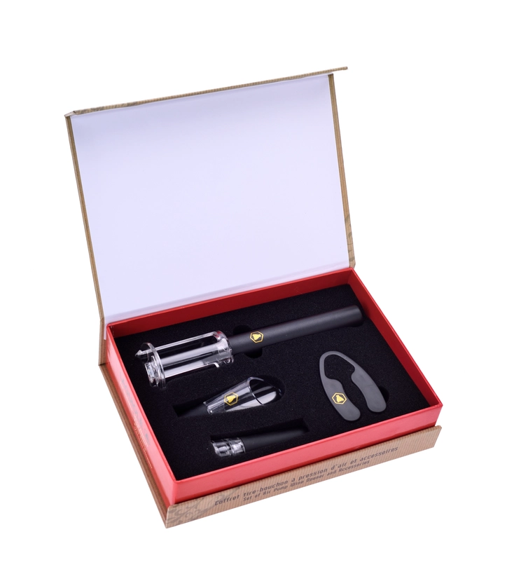 Conjunto De 4 Acessórios Para Vinho Com Saca-rolhas De Pressão De Ar - Laguiole