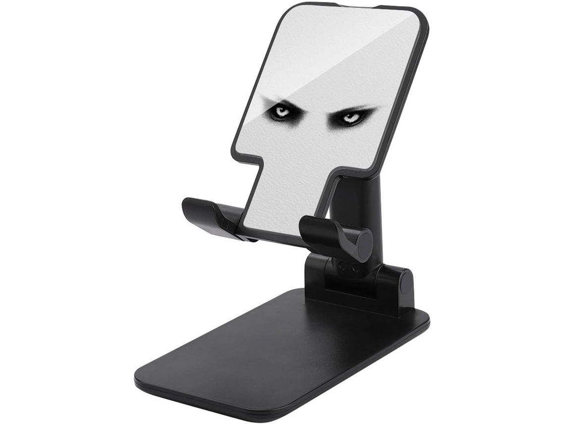 Suporte Dobrável E Ajustável Para Celular, Para Uso Em Mesa, Com Design Assustador De Olho Grego Sobre Fundo Branco