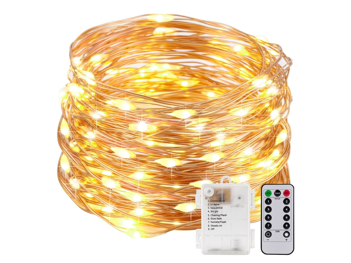 20M 8 Modos Luzes de Fada Luzes de Fada de Eletricidade Externa À Prova D'Água Fora/Dentro de Cobre Luzes de Fada