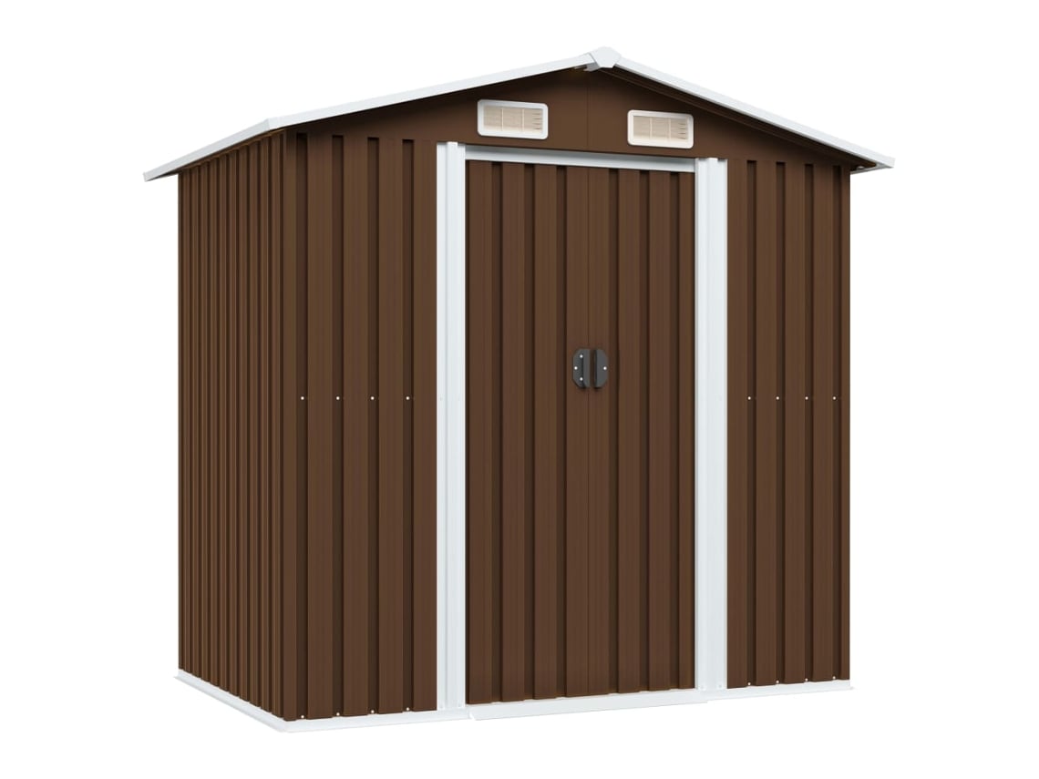 Abrigo VIDAXL Brown Aço (204x132x186 cm)