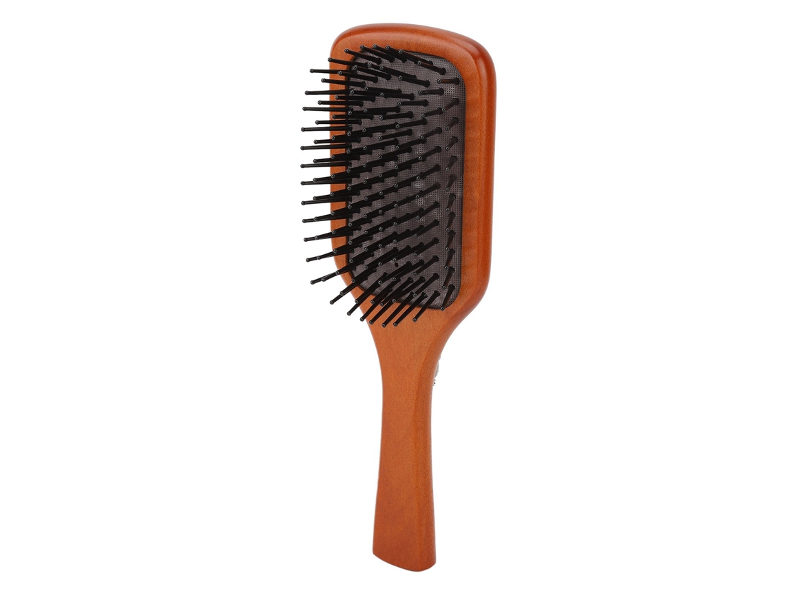 Escova de Cabelo Raquete 2026: Escova de cabelo com cabo ergonômico para massagem no couro cabeludo, reduzindo a tração e desembaraçando os fios.