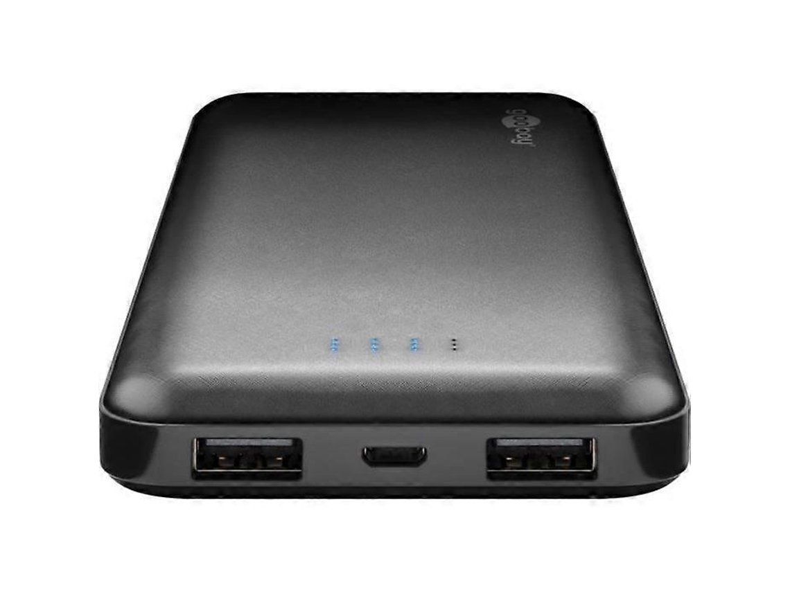 Carregador Portátil Goobay Slim 10000mah Com 2 Portas Usb, Preto 4040849408915 Olysi Shop
