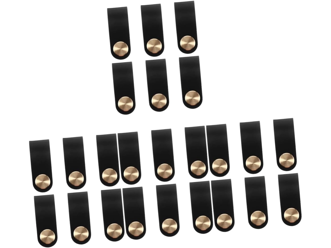 Conjunto De 24 Puxadores De Couro Pu Para Móveis, Acessórios Elegantes Para Substituição.
