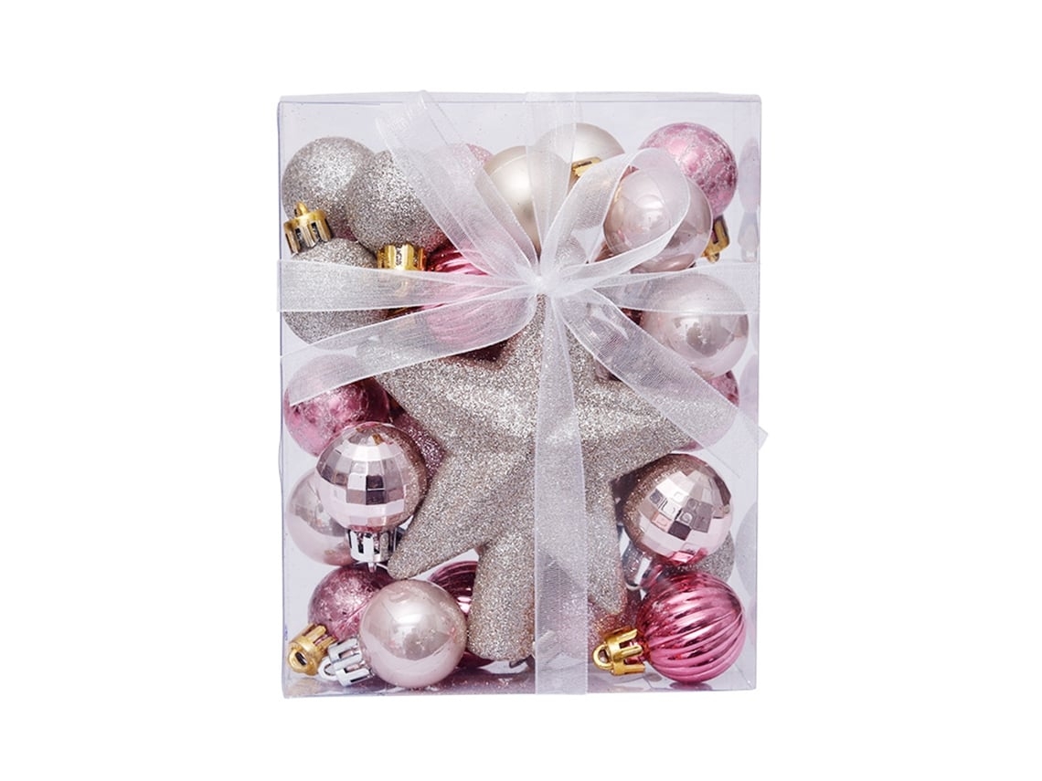 30 Bolas de Natal Duráveis, em Tom Ouro Rosa para Decoração de Festas, Ergonômico, Uso Diário STELASPLEN