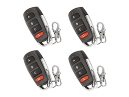 Conjunto De 4 Controles Remotos Universais Duplicadores Para Portas De Garagem, Incluindo Controles Para Portões, Chaveiros De Controle Remoto E