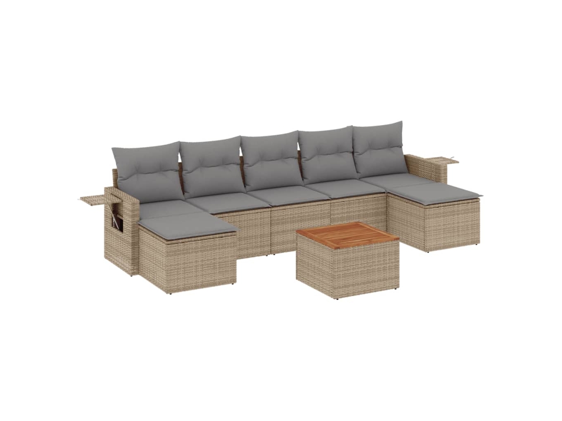 Garden Sofa Set, Garden Sofa Sets Vidaxl Bege Rattan / Vime (n/a)
