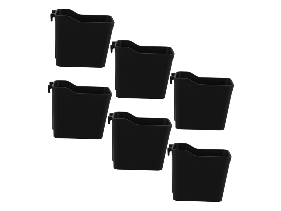 Organizador De Painel Perfurado 6 Peças Em Pp Preto Para Oficina