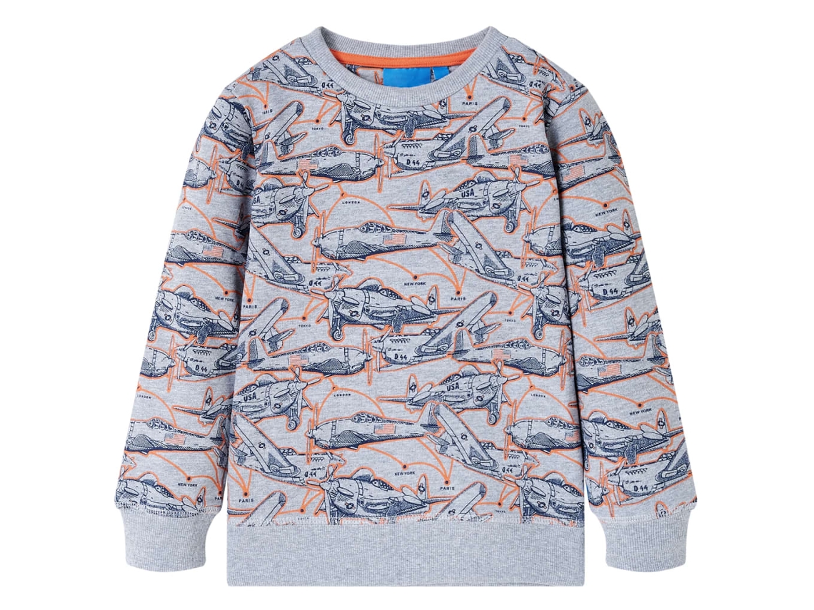 Sweatshirt Para Criança Cinzento Mesclado 116