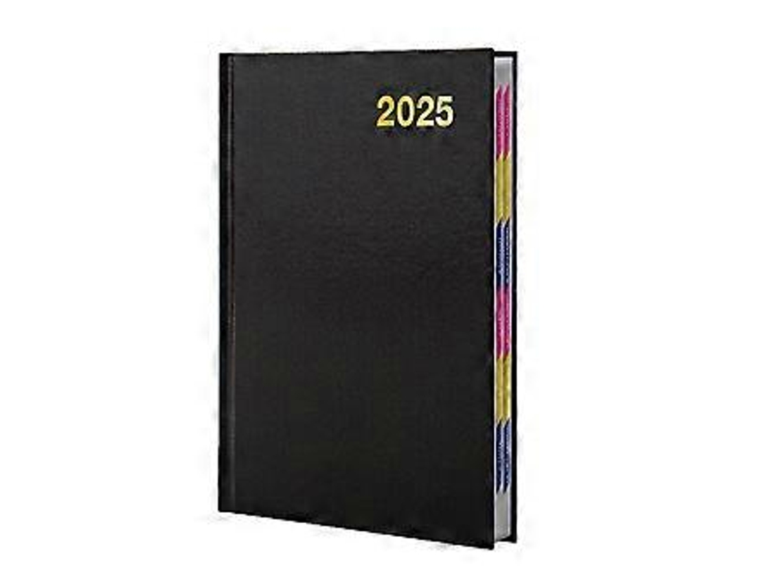 Planejador semanal e diário 2025, planejador mensal, planejador de trabalho de escritório, agenda, materiais escolares, materiais de escritório A5 preto Slowmoose