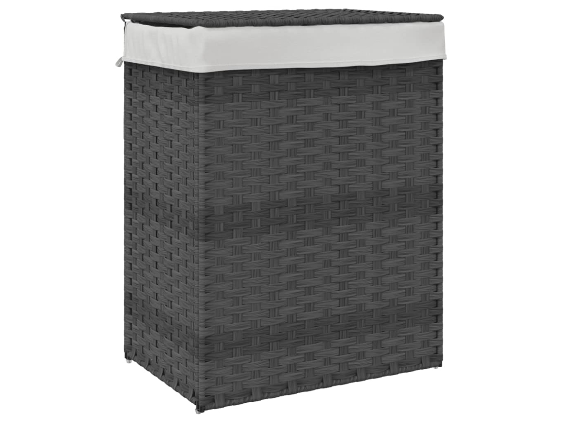 Laundry Basket, Laundry Baskets Vidaxl Cinzeto Rattan / Vime (n/a)