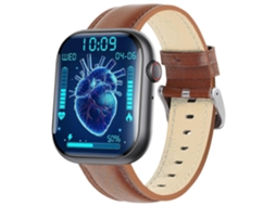 Relógio Inteligente F70 com Pulseira de Couro, Monitor de Glicose no Sangue, Monitor de Sono e Respiração, Relógio Esportivo. Bicicleta Elétrica Ly