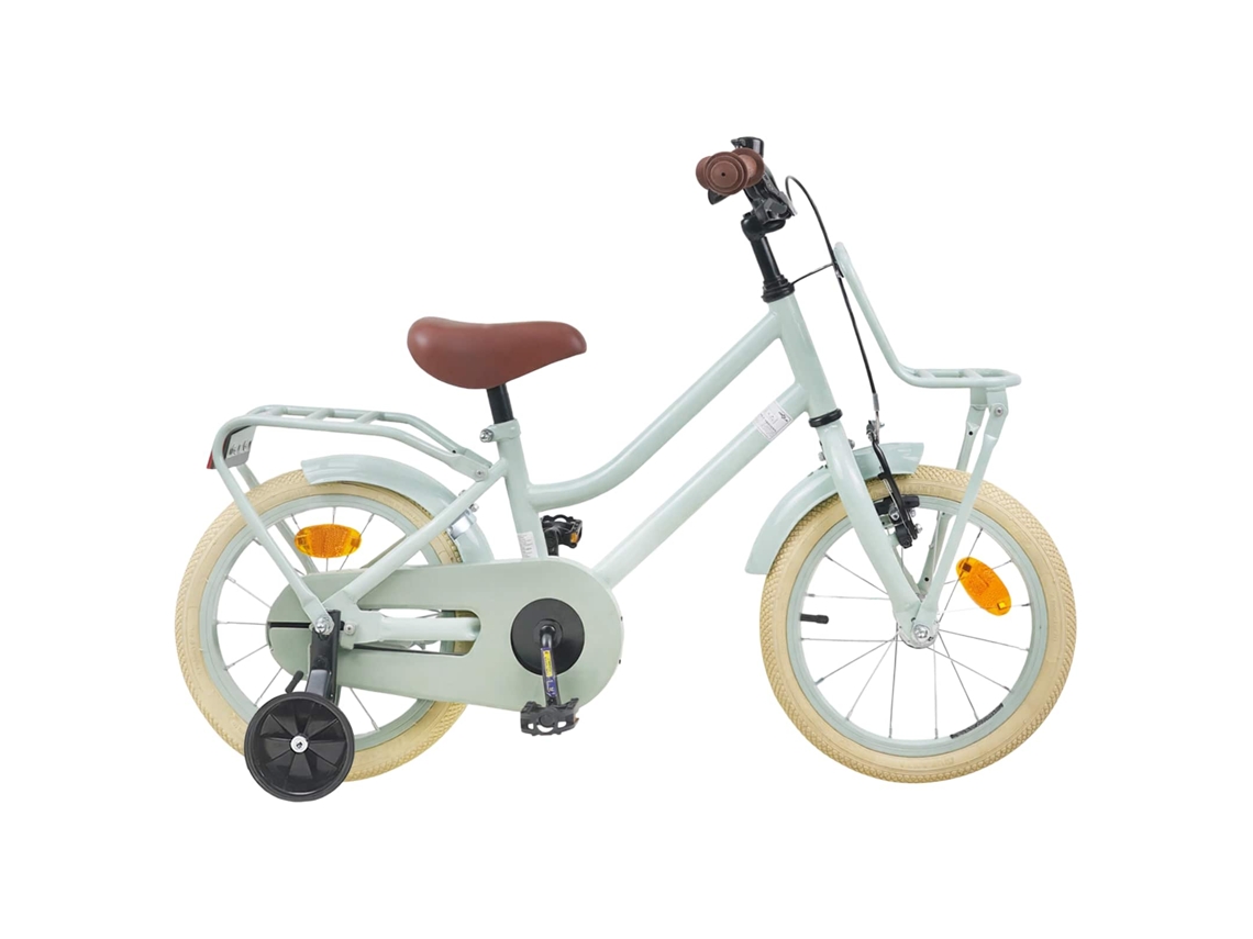 Vidaxl Bicicleta Infantil 14 Polegadas Para 3 A 5 Anos Verde Claro