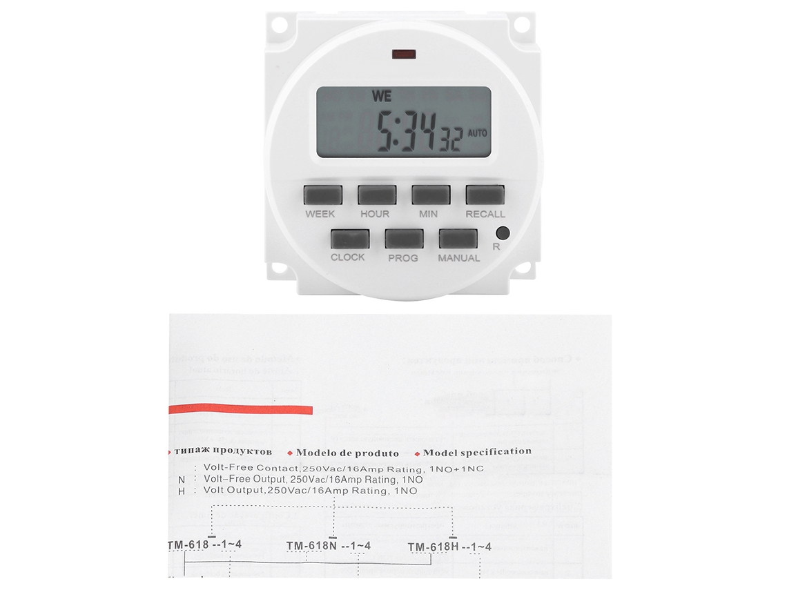 Interruptor Programável Inteligente Digital Elétrico Durável Com Temporizador (110v)