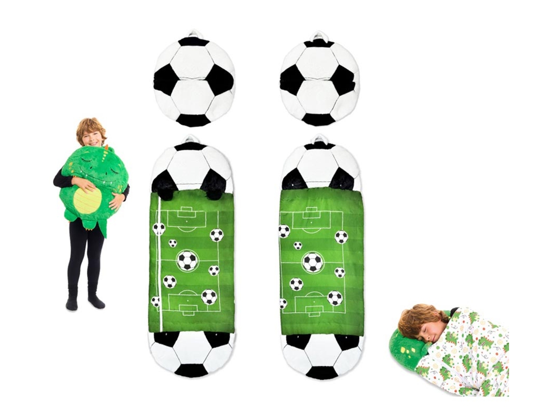 Saco de dormir com almofada de futebol de 165 cm