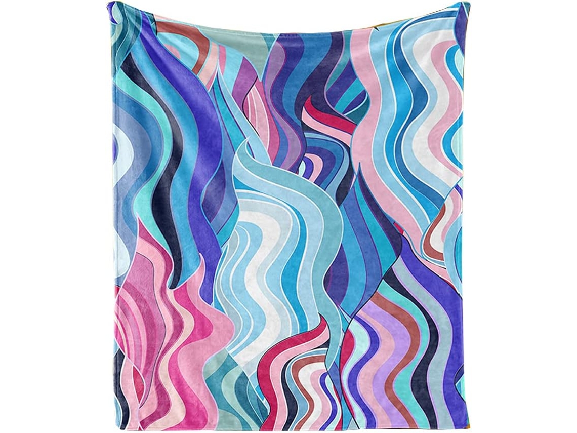 Manta de Verão Macia e Fofa Fansu em Microfibra Lã Flanela com Estampa 3d Ideal para Sofá Cama Ou como Coberto
