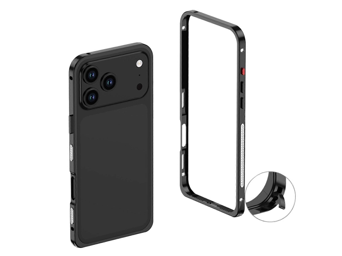 Capa Ultrafina À Prova De Choque Com Estrutura De Liga Metálica Para Iphone 17 Pro
