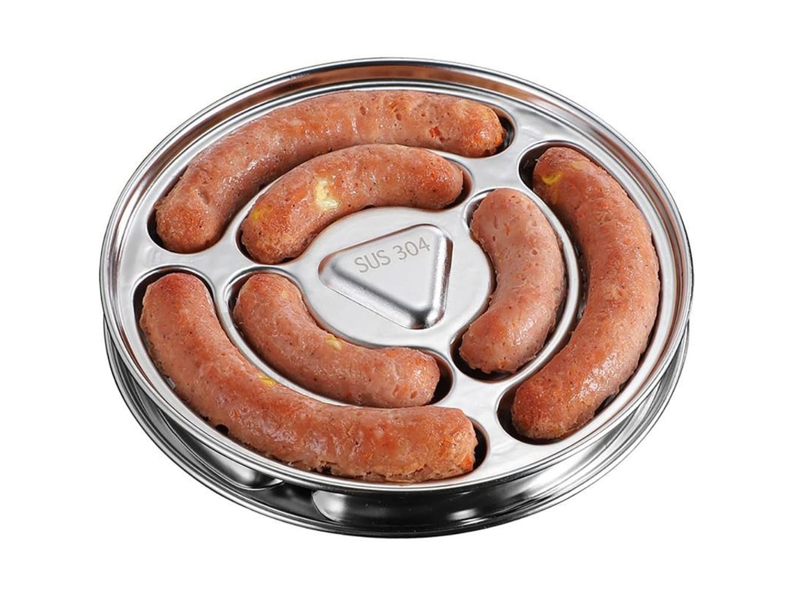 Molde de Salchichas de Acero Inoxidable 304 6 Cavidades Antiadherente para Horno Microondas Lavavajillas