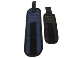 Pulseira magnética para ferramentas com estojo para parafusos, pregos, porcas e brocas (azul)