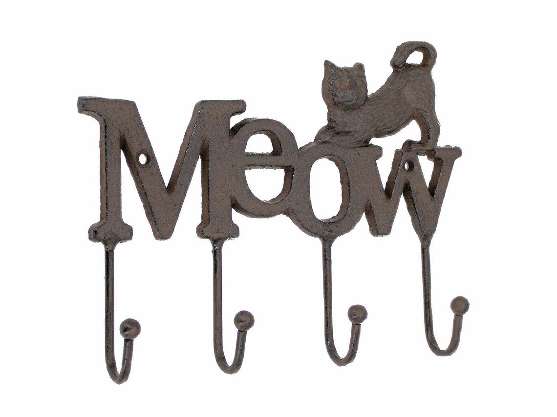 Bengaleiro de Parede SIGNES GRIMALT Meow Gato Madeira Mdf 16x20x3,5 cm
