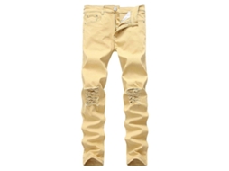 _calças Jeans Masculinas Plus Size 26 42 Ripped Casual Verão 2023 Novo Comprimento Tornozelo