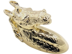 Puxador De Gaveta Villcase Em Liga Zinco Dourado Com Formato Cavalo, Ideal Para Portas De Armários E Móveis
