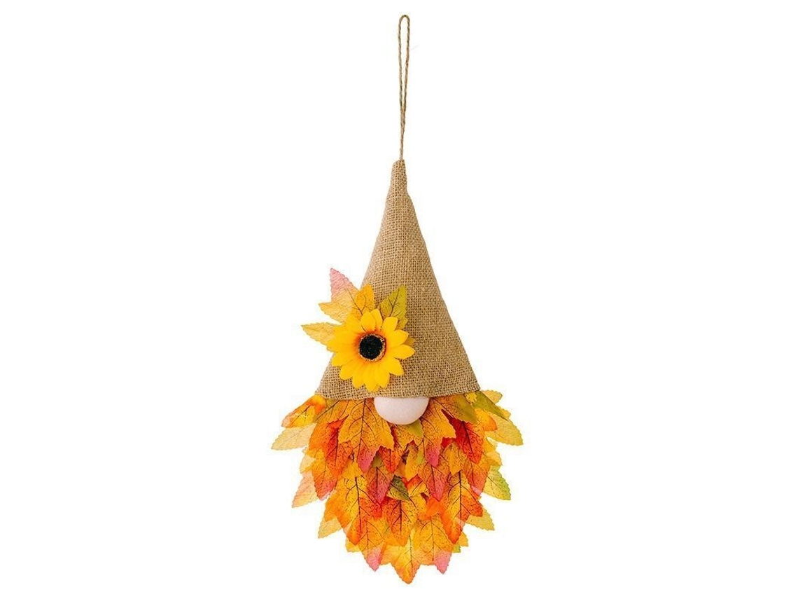 Guirlanda de Outono, Porta, Gnomo Artificial, Folhas de Maple, Halloween e Decoração | S/MARCA
