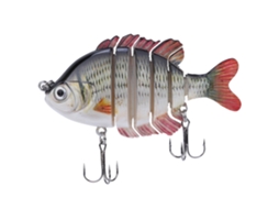 Bionic Bait, Bionic Fish Luring, Multi-section, Bait Bionic Bait Six-section Fish Small Tilapia Three Hooks (8.5cm 24.7g) Size 2