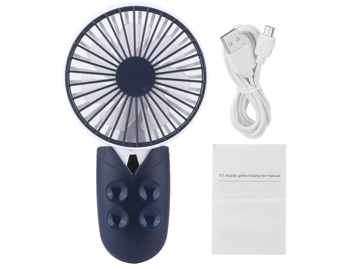 Ventilador Portátil Plegable Mesa Usb Carga Azul