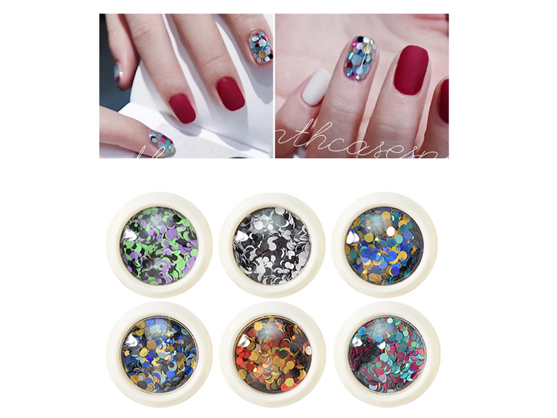 Conjunto De Glitter Para Arte De Unhas (estilos Vibrantes E Diversos) + Eoocoo