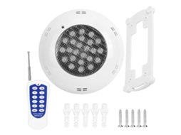 Luz Submersível Piscina 24led 24w Rgb Controle Remoto Ip68 Ac12v Decoração Residencial | S/MARCA