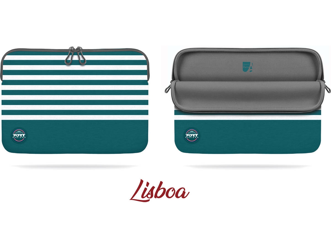 Sleeve Portátil LISBOA 13-14" (Verde - Azulado e Branca)